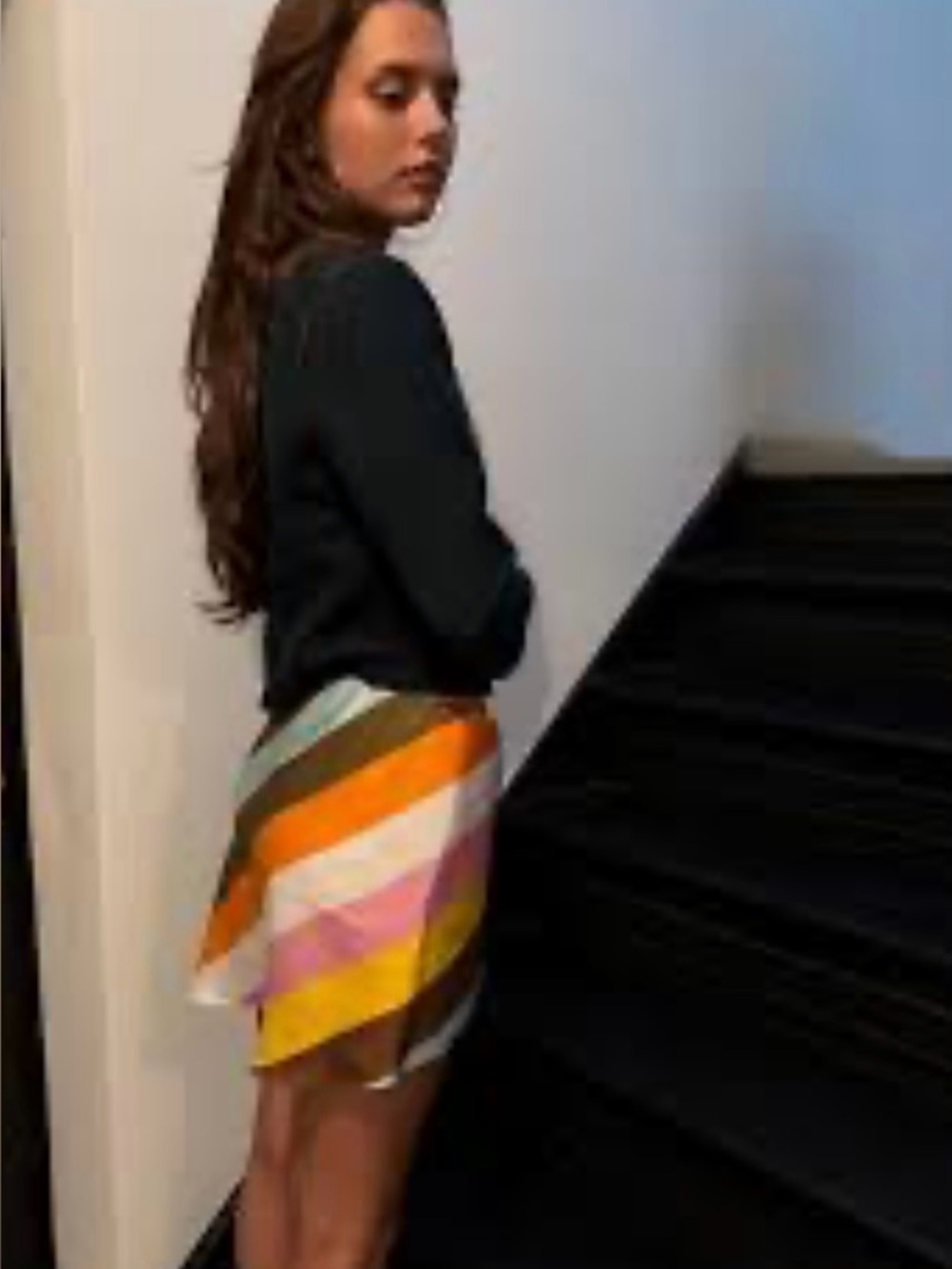 Trina Turk Sz 2 Striped Multicolor Mini Skirt
